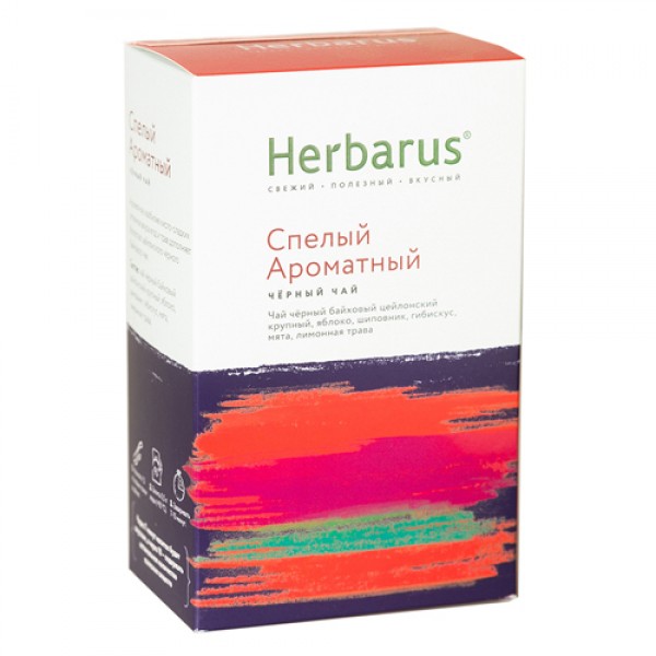 Herbarus Чай чёрный с добавками `Спелый ароматный`, листовой 85 г
