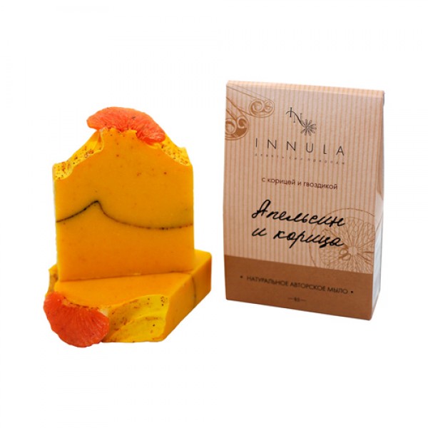 INNULA Мыло натуральное `Апельсин и корица` 85 г...