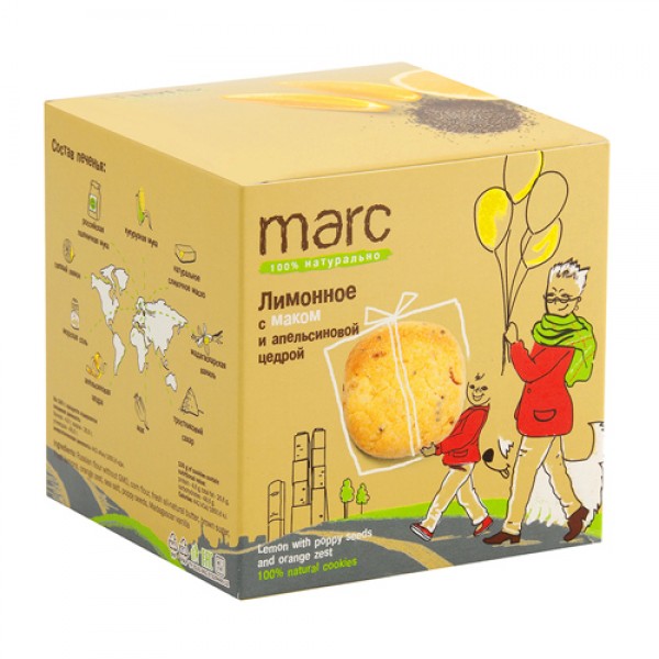 Marc 100% натурально Печенье `Лимонное с апельсино...