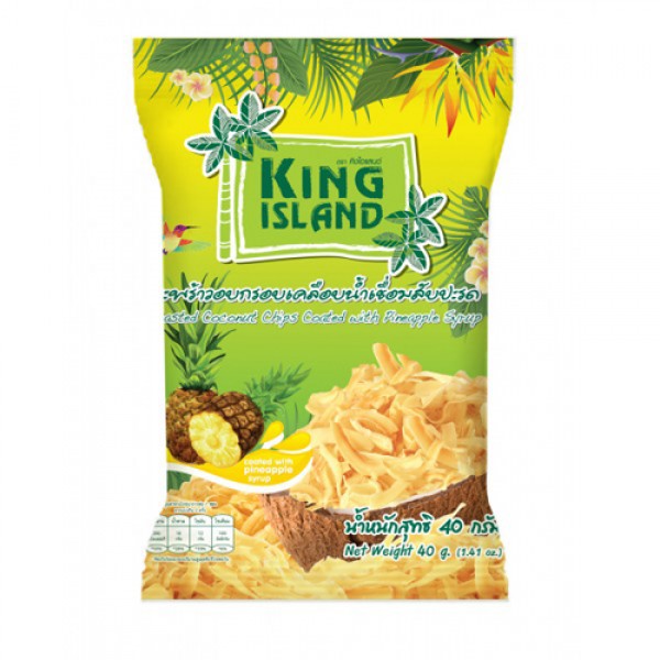 King Island Кокосовые чипсы с ананасом 40 г...