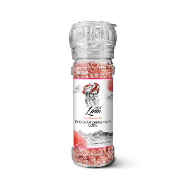 Lunn Розовая каменная соль, мельница 100 г
