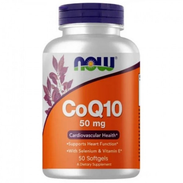 Now Foods Коэнзим Q10 50 мг с витамином Е и селено...