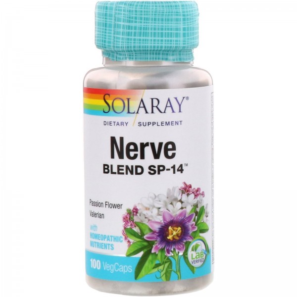 Solaray Nerve Blend SP-14 комплекс для спокойствия 100 капсул