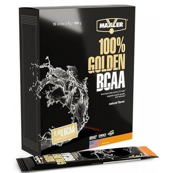 Maxler 100% Golden BCAA 15 шт x 7 г без вкуса...