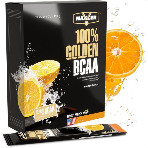 Maxler 100% Golden BCAA 7 г Апельсин
