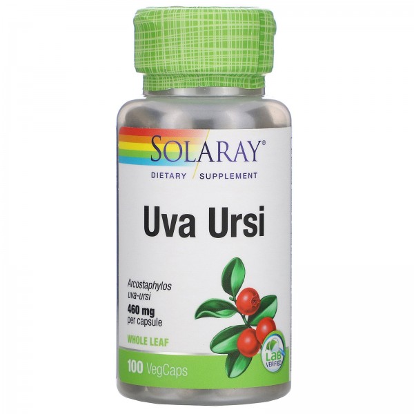 Solaray Толокнянка обыкновенная Uva Ursi 460 мг 100 вегетарианских капсул