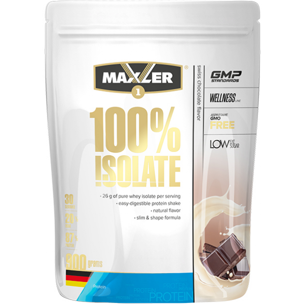Maxler 100% Изолят 900 г Швейцарский шоколад