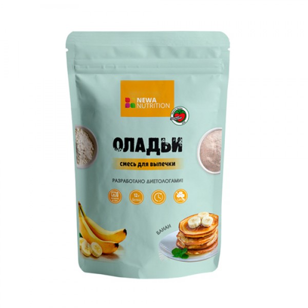 Newa Nutrition Смесь для выпечки оладий и блинов `Банан`, без сахара 200 г
