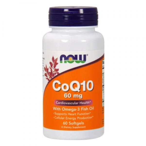Now Foods Коэнзим Q10 60 мг с омега-3 и лецитином ...