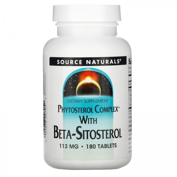 Source Naturals комплекс фитостерола с бета-ситостеролом 113 мг 180 таблеток