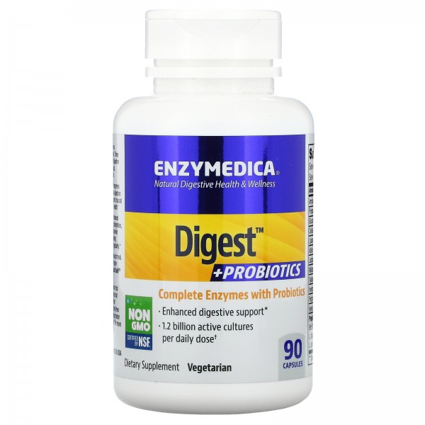 Enzymedica Digest + пробиотики 90капсул