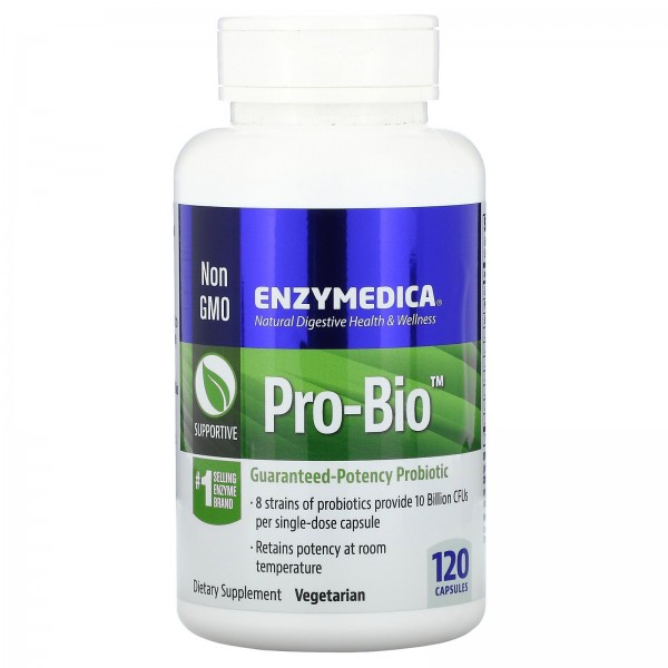 Enzymedica Pro Bio пробиотик с гарантированной эффективностью 120капсул