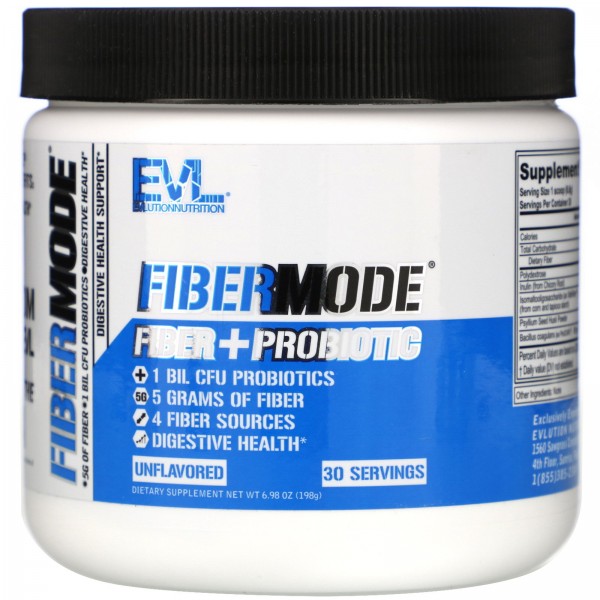 EVLution Nutrition FiberMode клетчатка с пробиотиком без вкуса 198 г