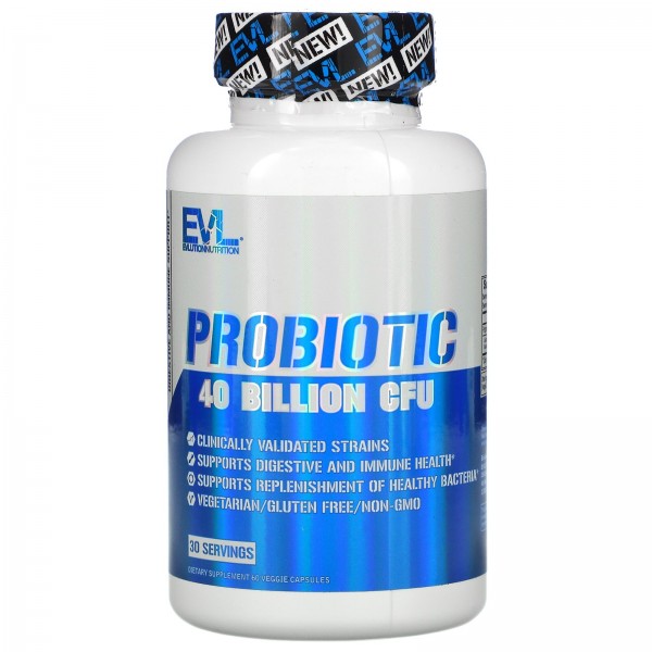EVLution Nutrition Пробиотик 40 млрд КОЕ 60 веган ...