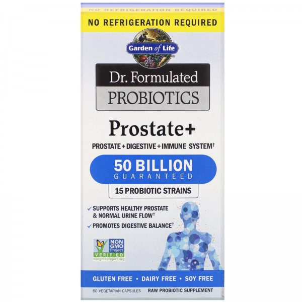 Garden of Life Dr. Formulated Probiotics Prostate plus 60 вегетарианских капсул