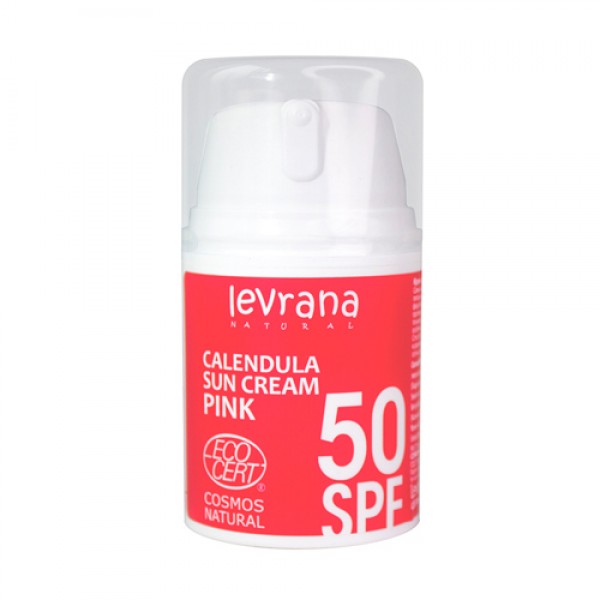 Levrana Солнцезащитный крем для тела 'Календула' SPF50, Pink 50 мл