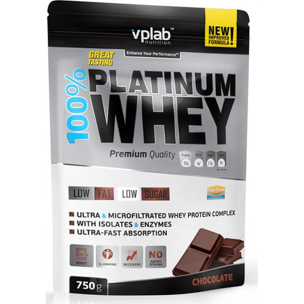 VP Laboratory Протеин 100% Platinum Whey 750 г Шоколад