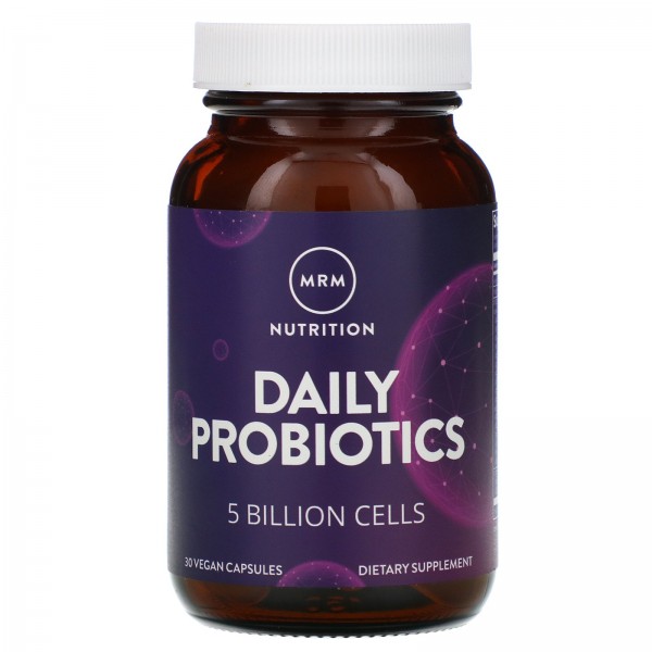 MRM Nutrition пробиотики для ежедневной поддержки 5млрд клеток 30 растительных капсул