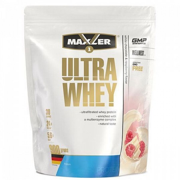 Maxler Протеин Ультра Вэй 900 г Малина-Белый шокол...