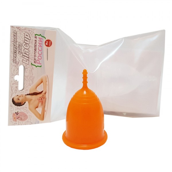 LilaCup Чаша менструальная 'Практик', оранжевая L 25 мл