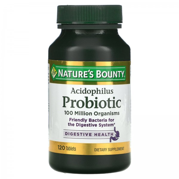 Nature's Bounty Пробиотик с ацидофильными лактобактериями 120 таблеток