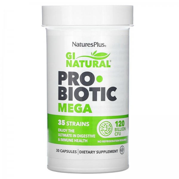 Nature's Plus Пробиотик GINatural Probiotic Mega 120 млрд КОЕ 30 капсул