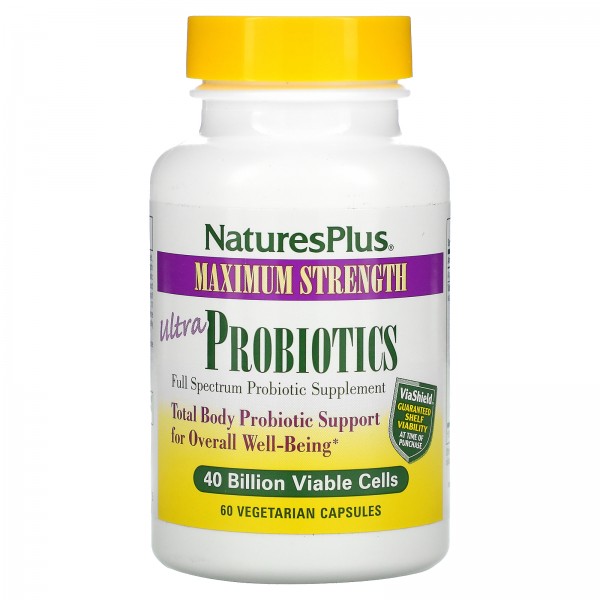 Nature's Plus Пробиотики 40 млрд КОЕ 60 растительных капсул