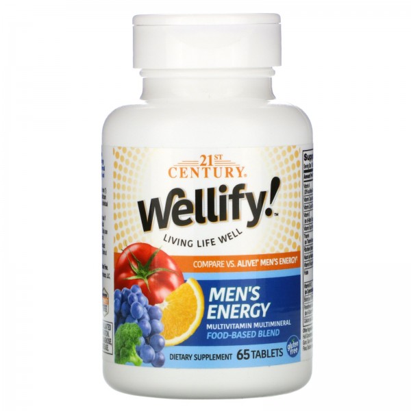21st Century Wellify энергетические мультивитамины и мультиминералы для мужчин 65таблеток