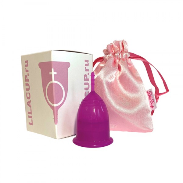 LilaCup Чаша менструальная 'Атлас Премиум', фиолетовая M 22 мл