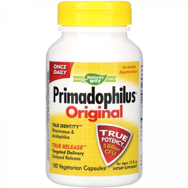 Nature's Way Пробиотик Primadophilus для детей старше 12 лет 5 млрд КОЕ 180 вегетарианских капсул