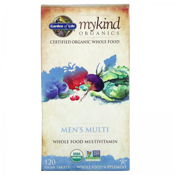 Garden of Life MyKind Organics мультивитамины для мужчин 120 веганских таблеток