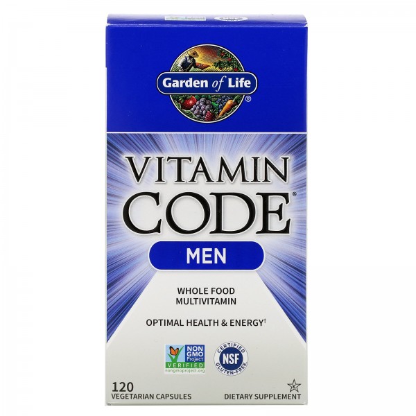 Garden of Life Витамин Code мультивитамины из цельных продуктов для мужчин 120 вегетарианских капсул