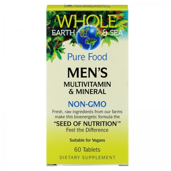Natural Factors Whole Earth & Sea мультивитаминный и минеральный комплекс для мужчин 60таблеток