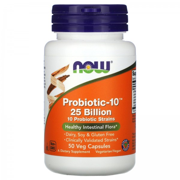 Now Foods Probiotic-10 25 млрд КОЕ 50 вегетарианск...