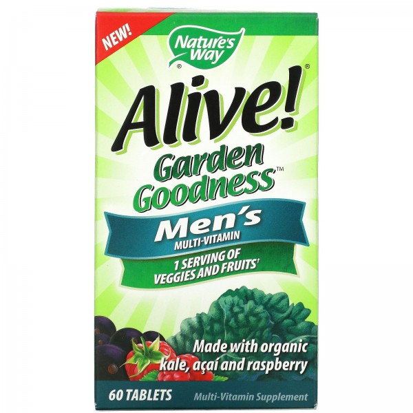 Nature's Way Alive! Garden Goodness мультивитамины для мужчин 60 таблеток