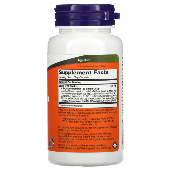 Now Foods Пробиотик Probiotic-10 25 млрд КОЕ 100 вегетарианских капсул