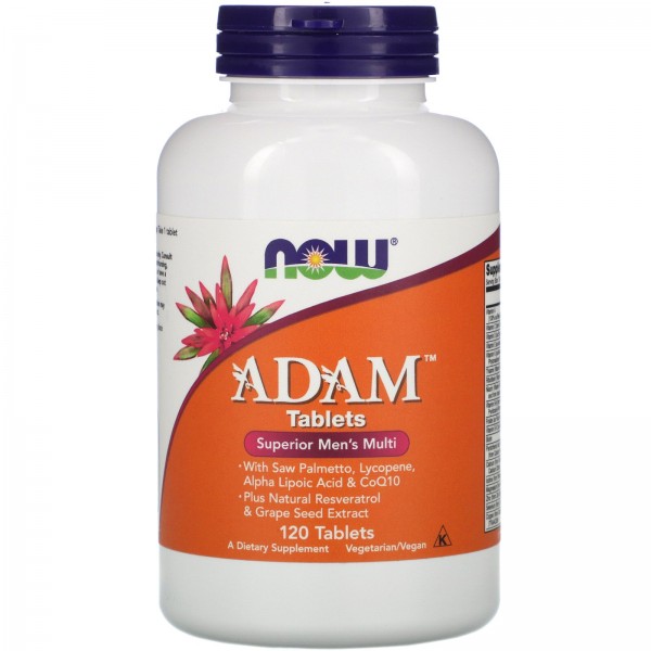 Now Foods Мультивитамины мужские Adam 120 таблеток...
