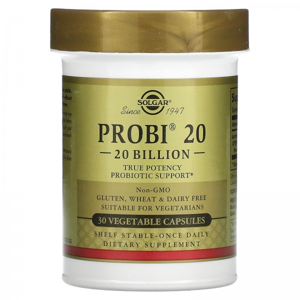Solgar Пробиотик Probi20 20 млрд КОЕ 30 вегетарианских капсул
