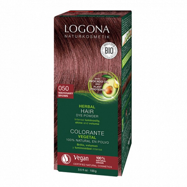 Logona Растительная краска для волос 050 `Махагон коричневато-красный` 100 г