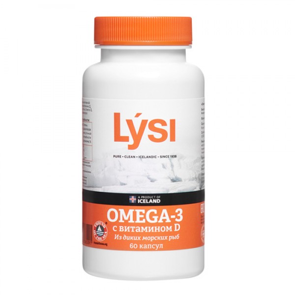 Lysi Омега-3 с витамином D 60 капсул...