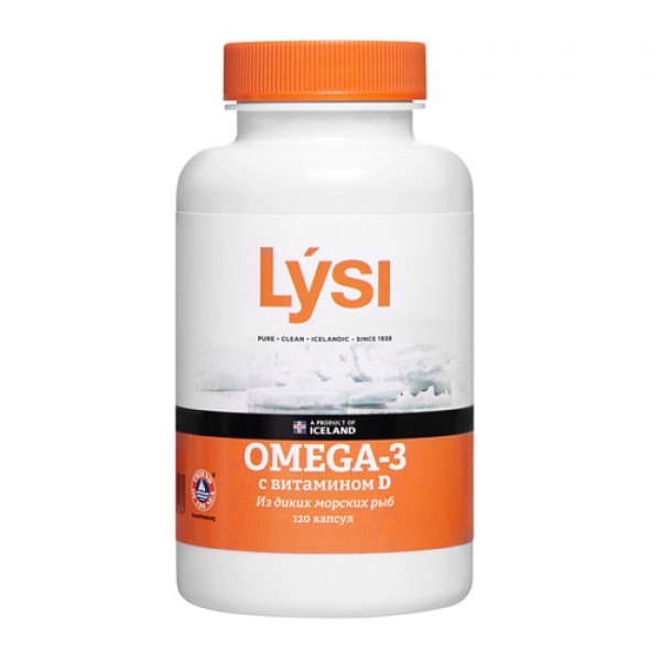 Lysi Омега-3 с витамином D 120 капсул...