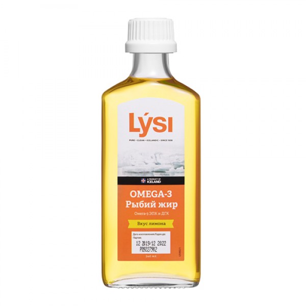 Lysi Омега-3 со вкусом лимона 240 мл...