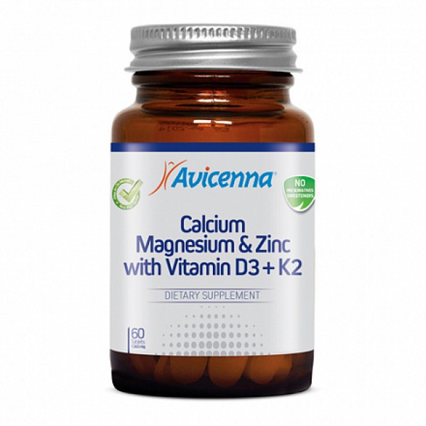 Avicenna Кальций Магний Цинк с витаминами D3 + K2 ...
