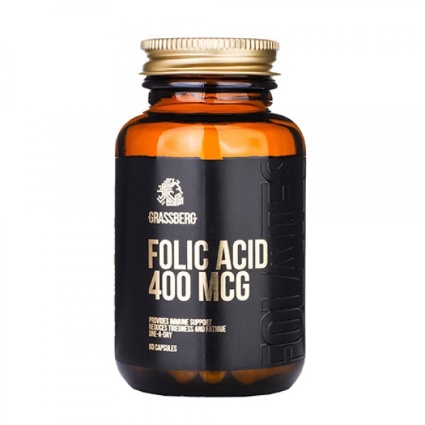 Grassberg Folic Acid, 400 mcg 60 капсул