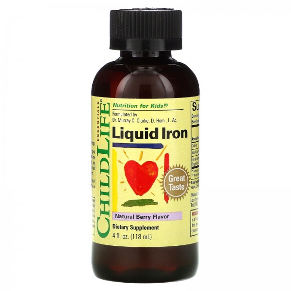 ChildLife Liquid Iron с натуральным ягодным вкусом...