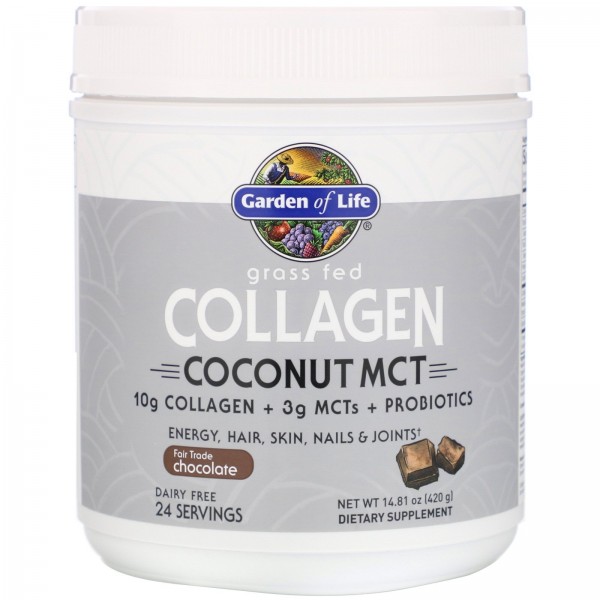 Garden of Life Экологически чистый коллаген кокосовые MCT шоколад 420г (1481унции)