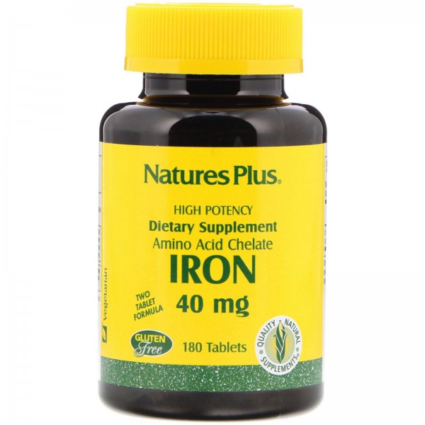 Nature's Plus Железо 40 мг 180 таблеток