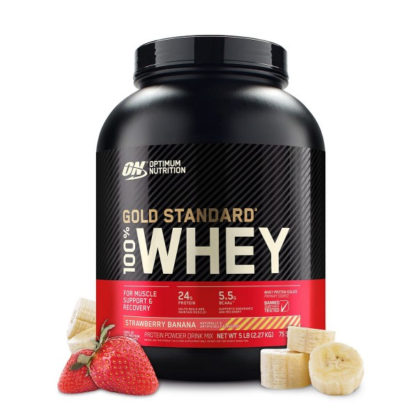 Optimum Nutrition Протеин 100 % Whey Gold standard 2270 г Клубника-Банан