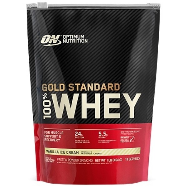 Optimum Nutrition Протеин 100 % Whey Gold standard 454 г Ванильное мороженое