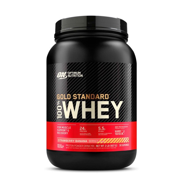 Optimum Nutrition Протеин 100 % Whey Gold standard 908 г Клубника-Банан